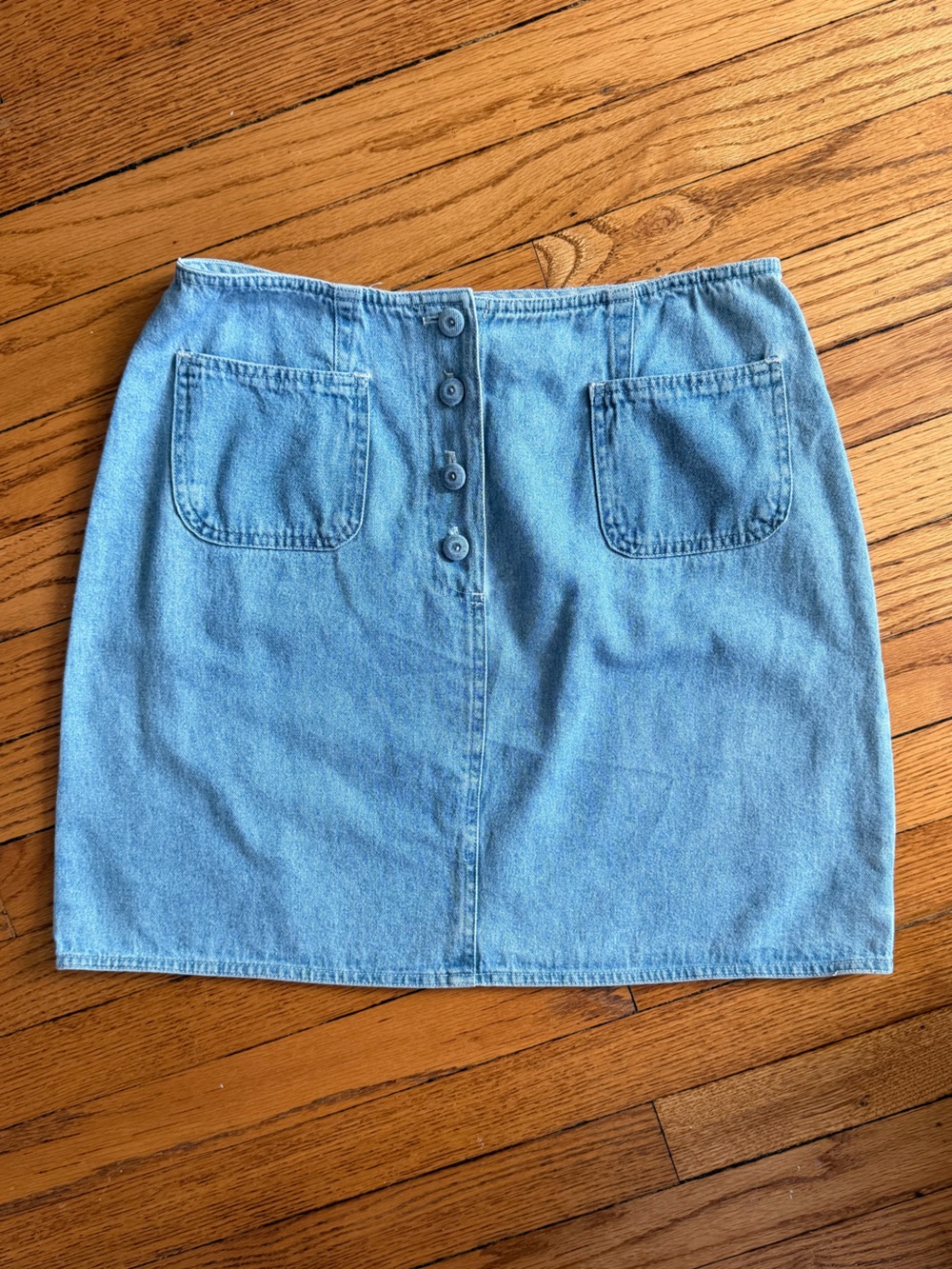 Laundry By Shelli Segal Light Blue Denim Mini Skirt